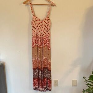 EARTHBOUND Red and Cream Patterned romper